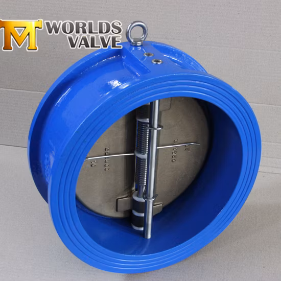 API594/ISO5752 연성이 있는 주철 웨이퍼 유형 이중 판 양쪽으로 여닫는 문 체크 밸브 비 복귀 밸브